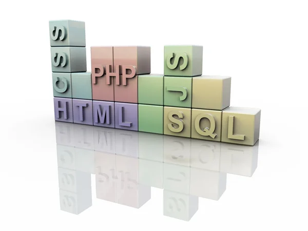 Webdesign Tetris 3d kavramı