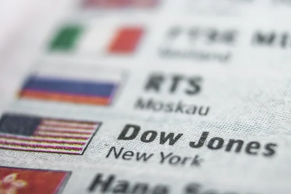 Dow Jones koncepcja makro — Zdjęcie stockowe