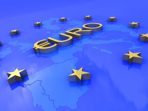 Euro 3d Konzept lizenzfreie Stockfotos
