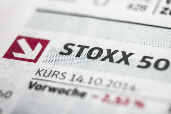 Euro-Stoxx-Makrokonzept lizenzfreie Stockbilder