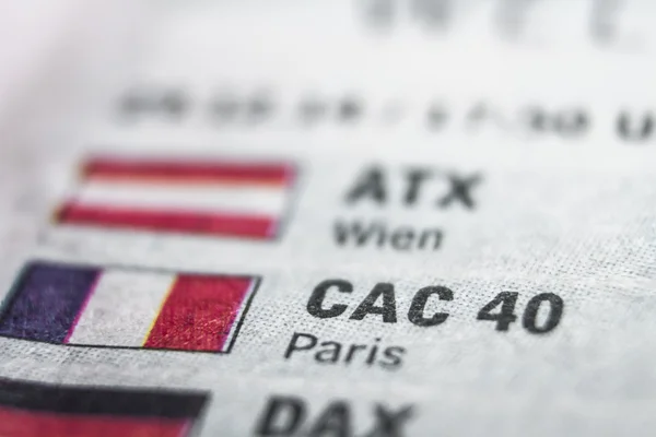 Cac40 Makrokonzept Stockfoto