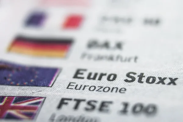 Euro-Stoxx-Makrokonzept Stockfoto