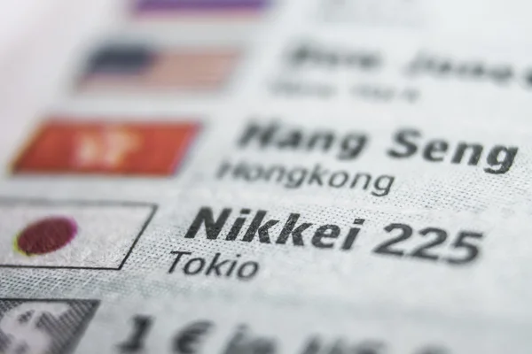 Concepto Nikkei Macro Imagen De Stock