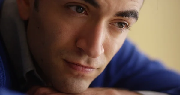 Man with depression looking out — Stock Photo, Image