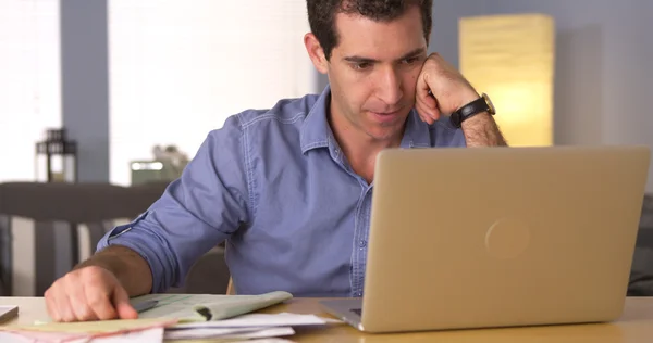 Man feeling frustrated with bills — Stock Photo, Image