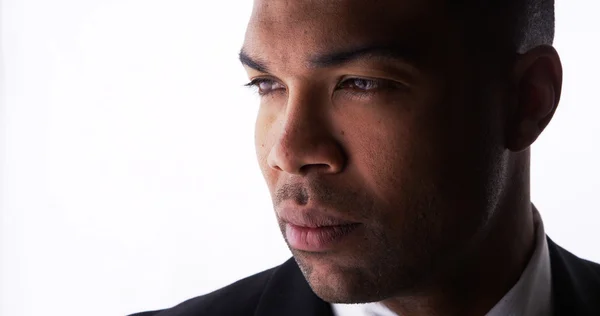 Close up of attractive black businessman — Stock Photo, Image