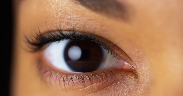 Zbliżenie brązowe oczy — Zdjęcie stockowe