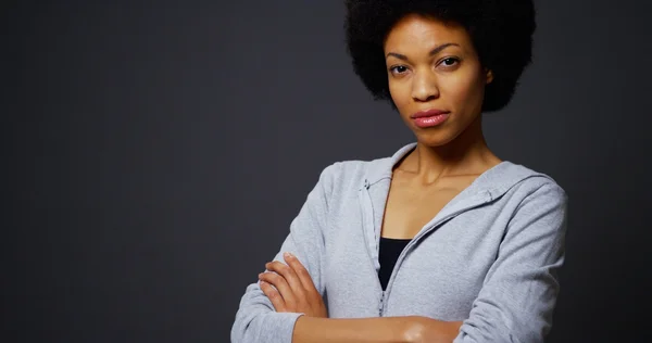 Strong Black Woman Athlete — Stock Photo, Image