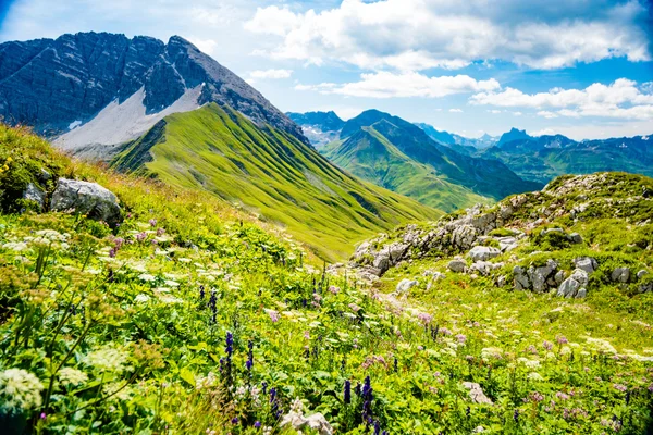 Alpy w regionie Lech, Austria — Zdjęcie stockowe