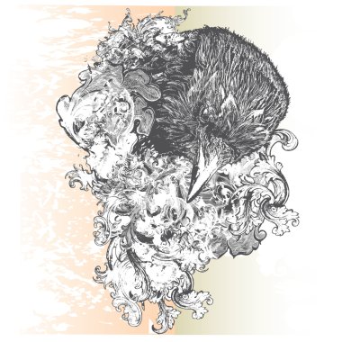 Kargalar vektör çizim iç içe