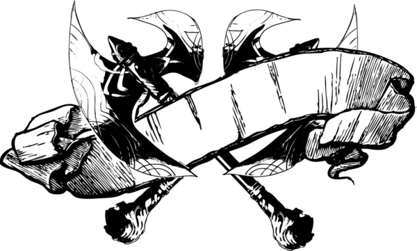 Savaş baltası afiş illüstrasyon