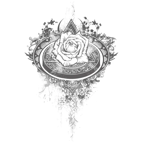 Antik Rose vektör çizim