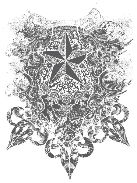 Estrella náutica Vector Ilustración — Vector de stock
