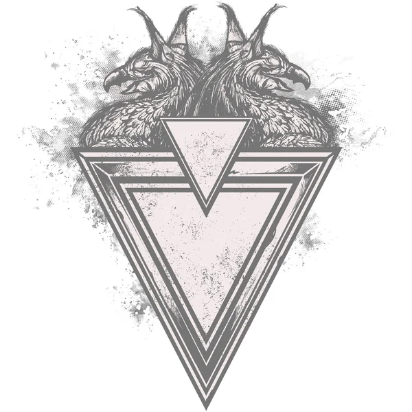 Griffin vektör Crest çizim