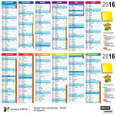 Calendar 2015 2016 clipart
