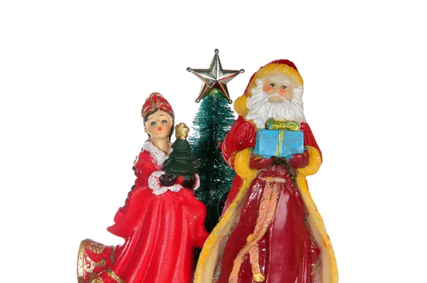 Santa Claus and snegurochka — Stock Photo, Image