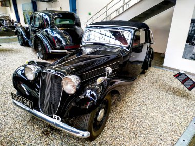 PRAG, CZECH REPUBLIC - 17 Temmuz 2019 - Prag Ulusal Teknik Müzesi 1908 yılında bilim ve teknoloji tarihiyle ilgili nadir ve eşsiz sergilerle kuruldu.