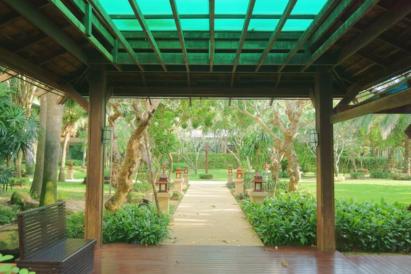Pfad in einem tropischen Garten — Stockfoto