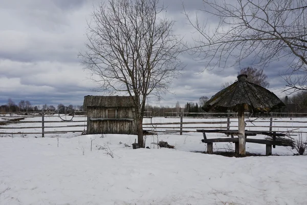 Landschap in de winter — Stockfoto