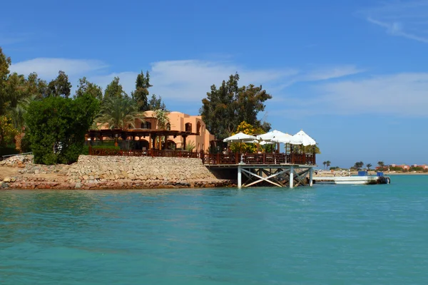 Landschap lagune villa 's — Stockfoto