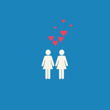 Eşcinsel lezbiyen hearts grafik 