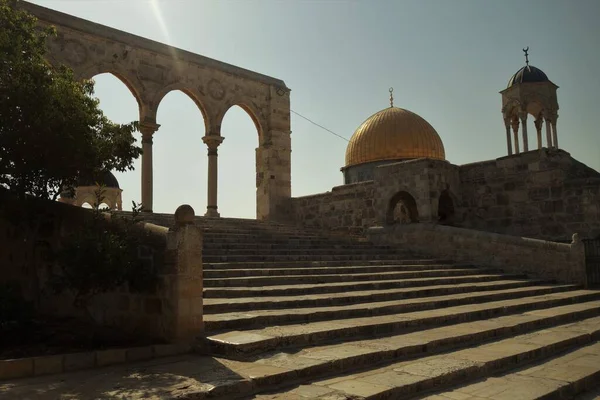 Schöne Bögen Und Treppen Auf Dem Tempelberg Jerusalem — Stockfoto