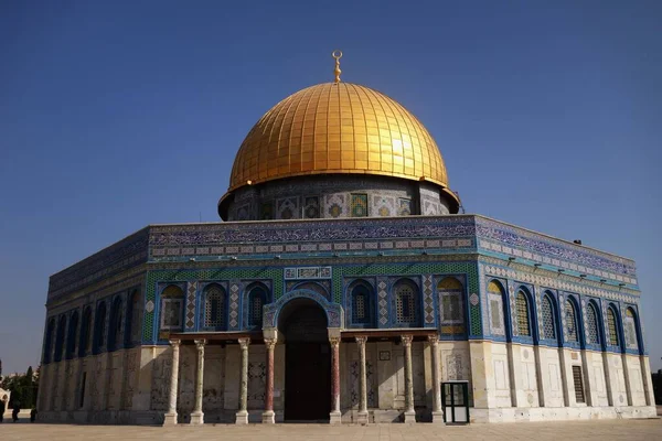 Splendida Foto Della Moschea Dorata Cupola Nel Monte Del Tempio — Foto Stock