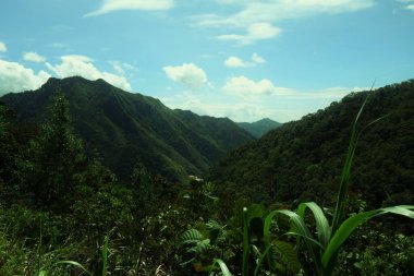 Mountainous peaks of the rice terraces around Banaue, Philippines