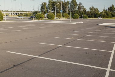 Empty parking lot area clipart