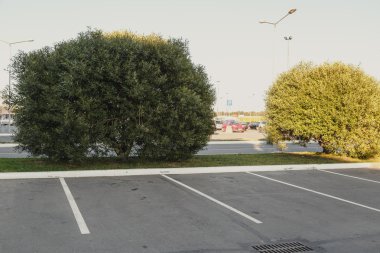 Empty parking lot area clipart