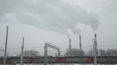 Endüstriyel baca duman arka plan