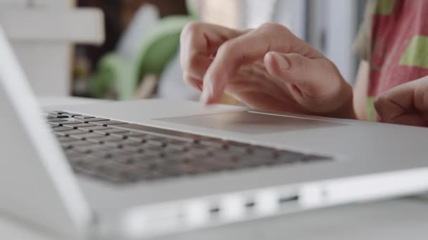 Zakenvrouw handen werken op laptopcomputer — Stockvideo