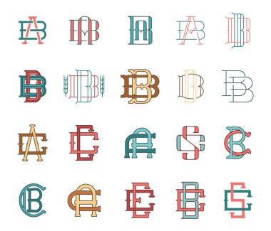 Tipografik Monogram renkli