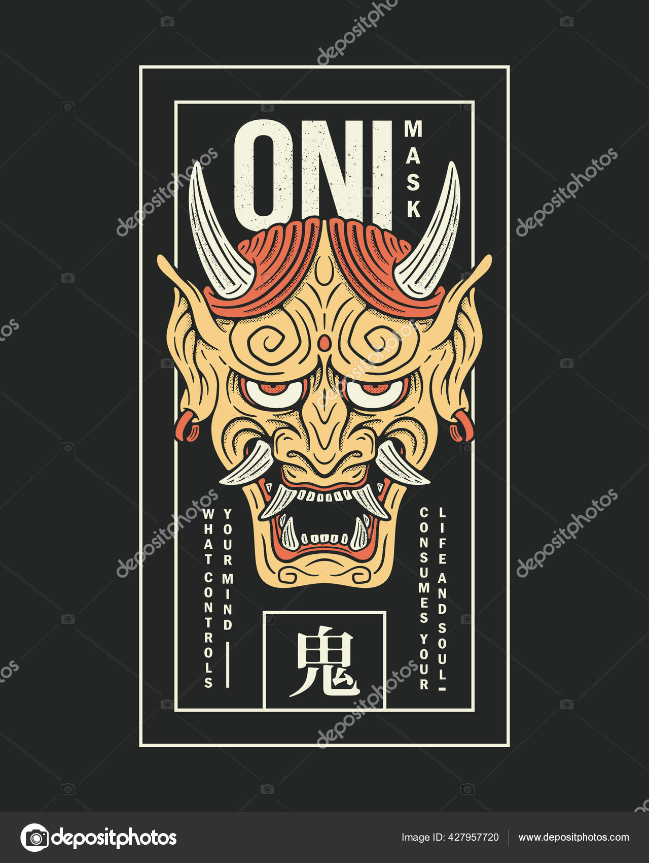 Masque japonais - visage de démon - ONI