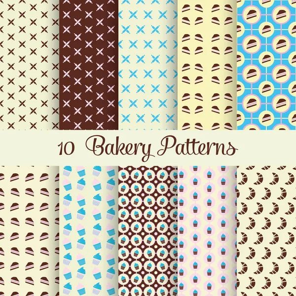 Bakery patterns — Stock Vector