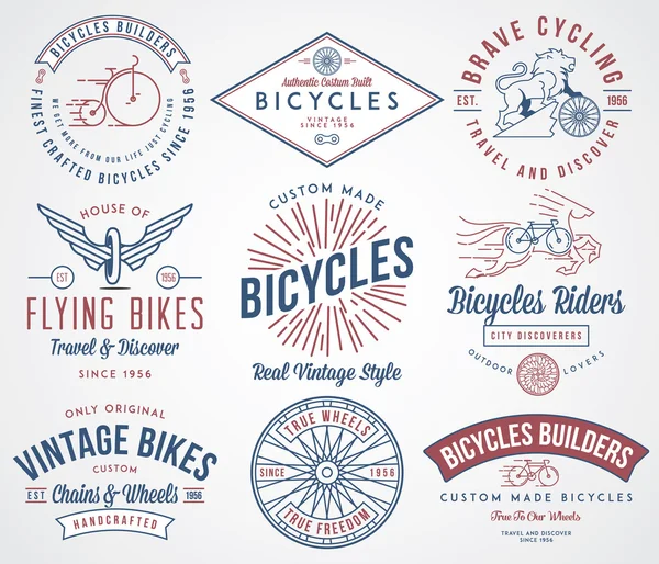 自行车建设者设置 2 色 图库插图