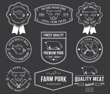 Sigorta primi domuz eti siyah üzerine beyaz