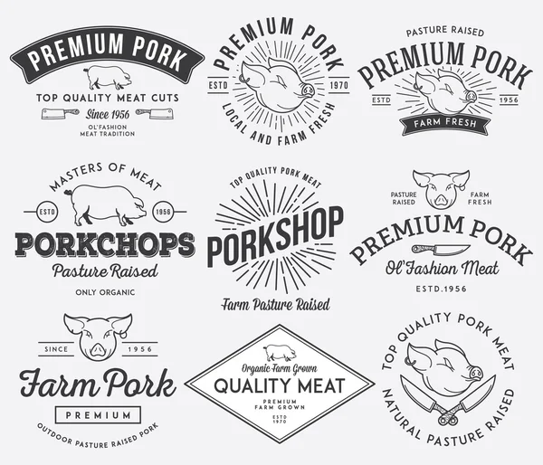Viande de porc premium — Image vectorielle
