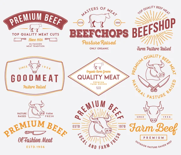 Quality beef meat colored — Stock Illustration Quality beef meat colored Vector Graphics