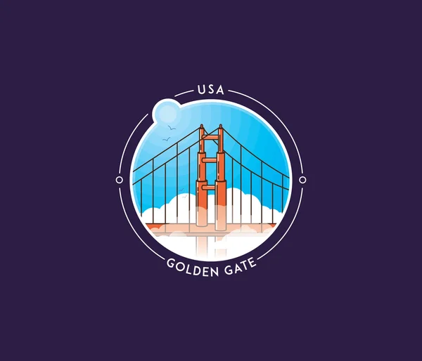 San Francisco golden gate vektor icon — Stock vektor