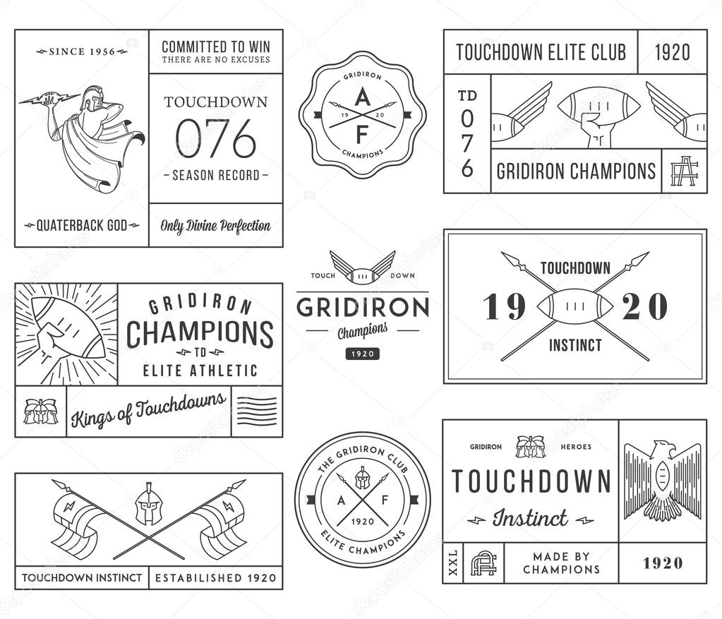 American football badges and crests vol 1