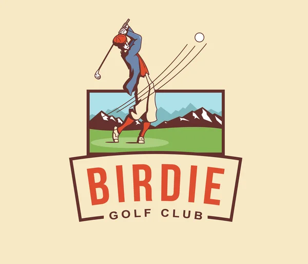 Golf birdie — Stock Vector