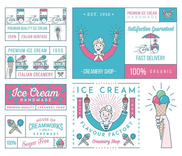 Helado de 4 colores — Archivo Imágenes Vectoriales