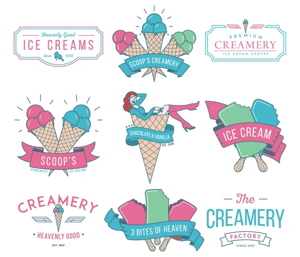 Helado 1 color — Vector de stock