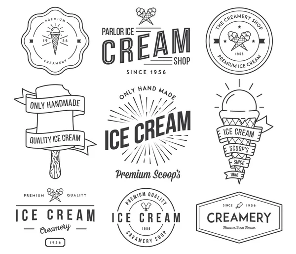 Ice Cream 2 czarny — Wektor stockowy