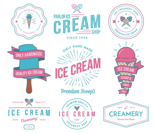 Helado 2 coloreado — Archivo Imágenes Vectoriales