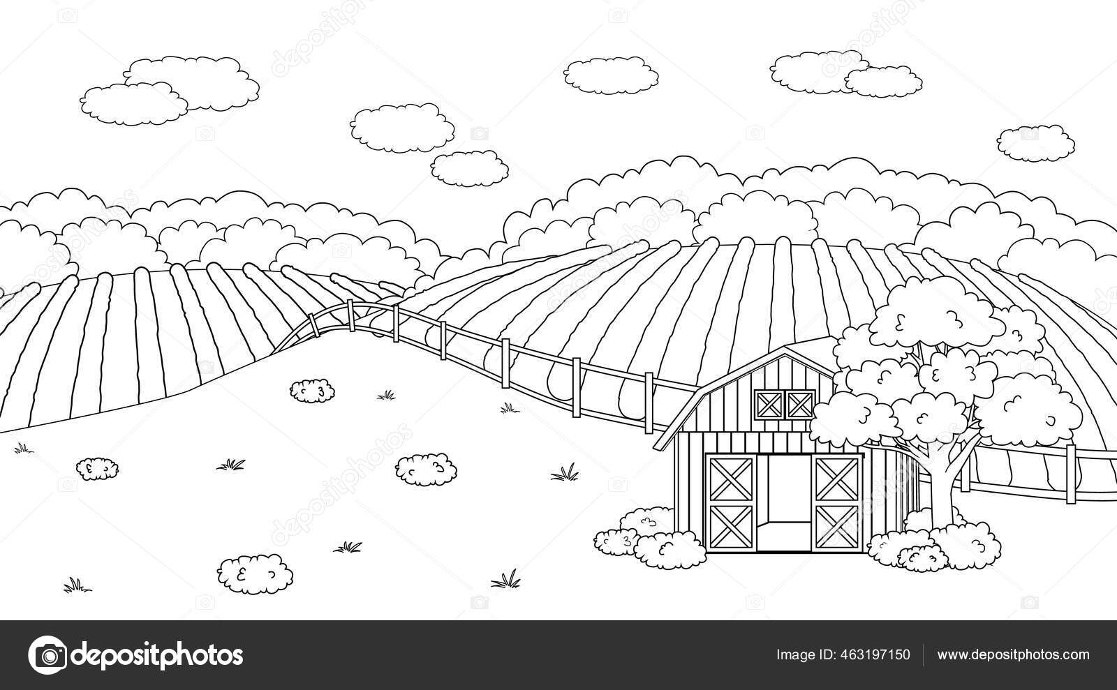 Black White Summer Spring Farm Doodle Concept Countryside Cartoon Vector Stock Vector Image by ©essskina #463197150 Black White Summer Spring Farm Doodle Concept Countryside Cartoon Vector Stock Vector Image by ©essskina #463197150