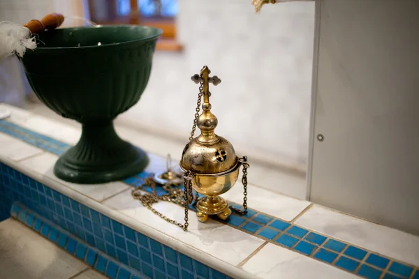 Golden censer in the church — Stock Photo, Image