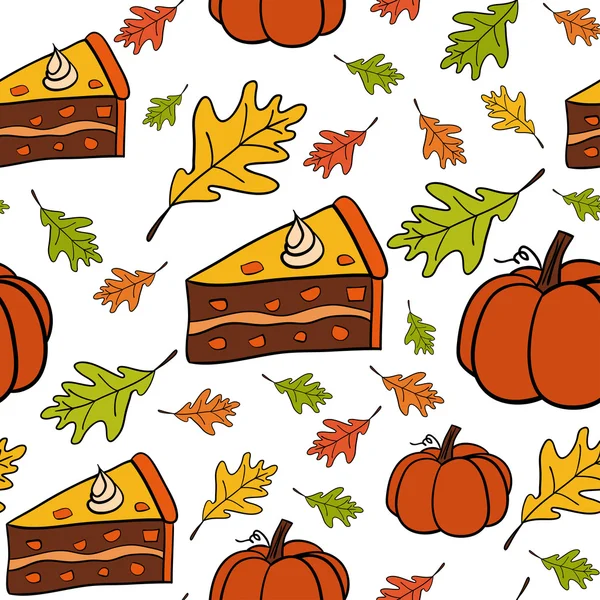 Seamless vector pattern of Thanksgiving — Stock Vector