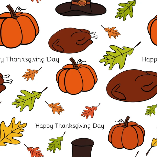 Seamless vector pattern of Thanksgiving — Stock Vector